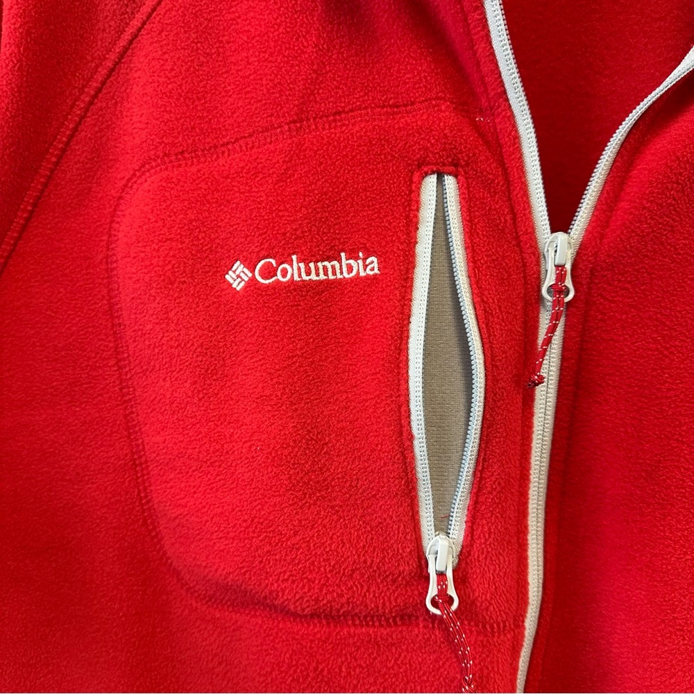 Columbia Red Fast Trek II Full-Zip Fleece Jacket with NC State Logo - Picture 3 of 9
